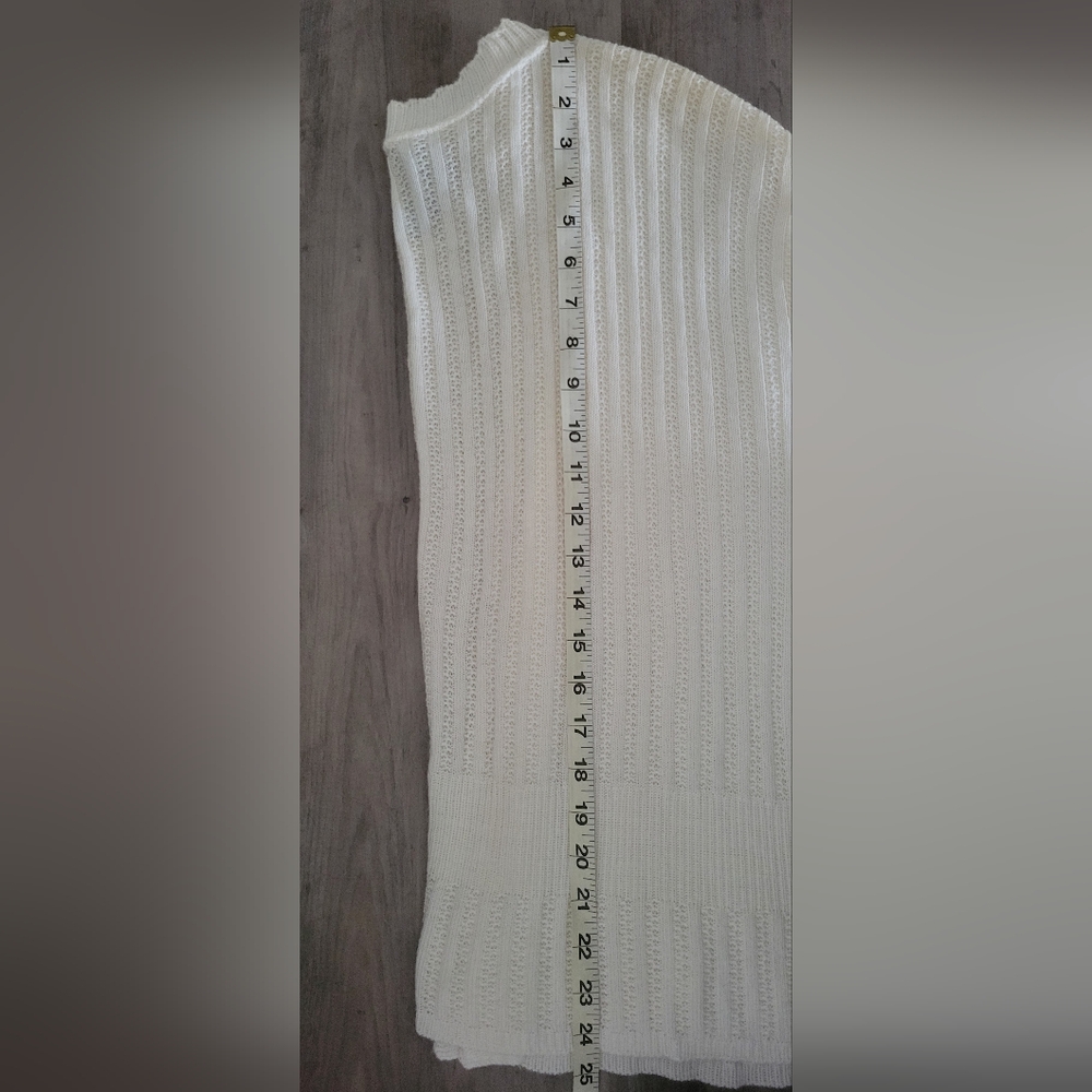 Liz & Me - Elegant Cream Women's Open-face Sweater - (Sixe 26-28W) - Picture 5 of 6